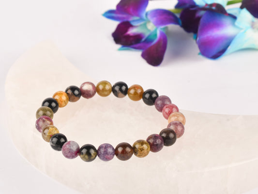 Multi-Tourmaline crystal stone for enhancing personal talents.