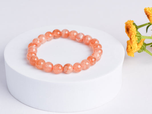 Sunstone crystal for emotional healing and boosting happiness.