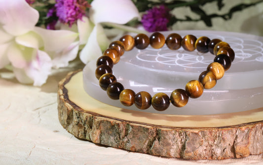 Tiger's Eye stone promoting mental clarity and focus.